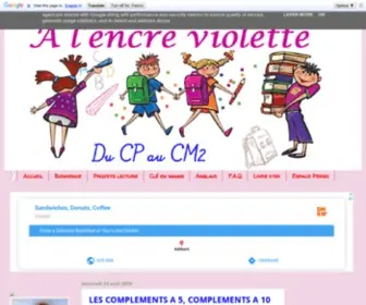 Alencreviolette.fr(A l'encre violette) Screenshot