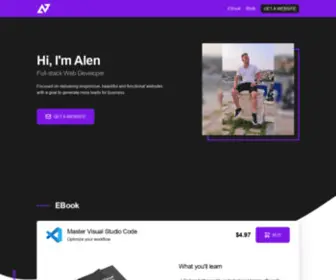 Alenv.com(Fullstack web developer) Screenshot