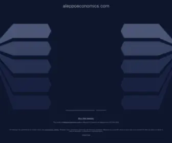 Aleppoeconomics.com(كلية) Screenshot