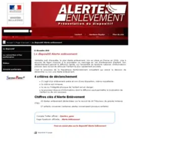 Alerte-Enlevement.gouv.fr(Ministère de la Justice) Screenshot