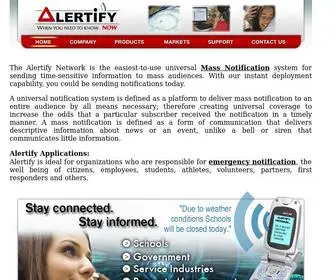 Alertify.com(The Alertify Network) Screenshot