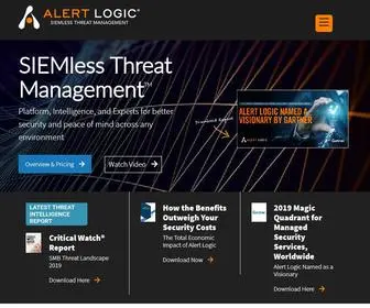 Alertlogic.com(Managed Detection and Response (MDR) Company) Screenshot