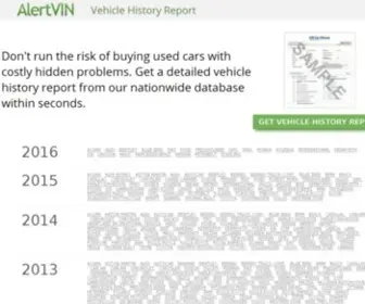 Alertvin.com(VIN Database) Screenshot