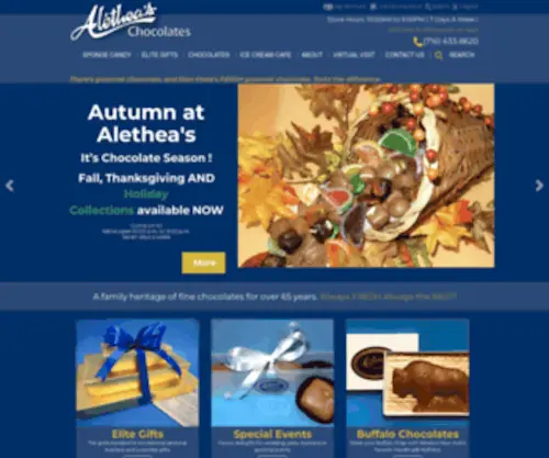 Aletheas.com(Build Your Own Custom Box of Fresh Handmade Chocolates) Screenshot