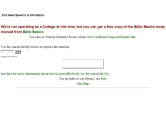 Aletheiacollege.net(Aletheia Biblical Information College) Screenshot