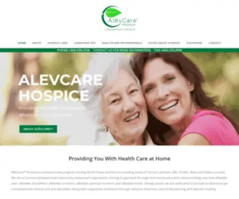 AlevCare.com(AlēvCare Hospice) Screenshot