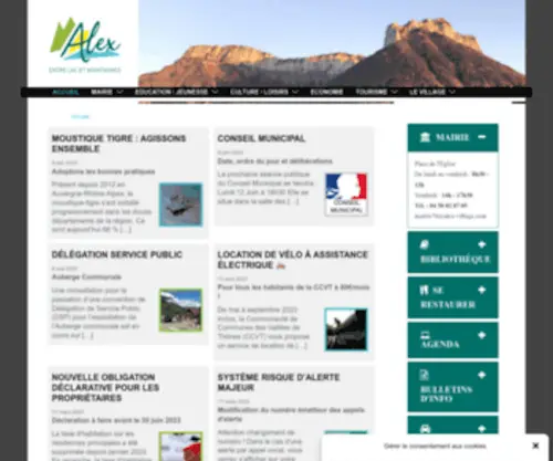 Alex-Village.com(Site officiel de la Mairie d'Alex (Haute) Screenshot
