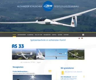 Alexander-SChleicher.de(Alexander Schleicher Segelflugzeugbau) Screenshot