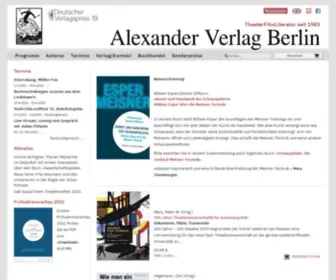 Alexander-Verlag.com(Alexander Verlag Berlin) Screenshot