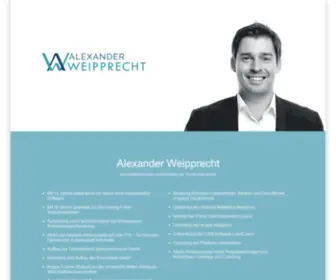 Alexander-Weipprecht.de(Die offizielle Website von Alexander Weipprecht) Screenshot