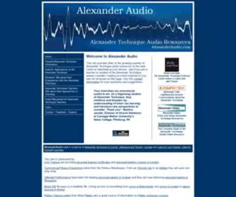 Alexanderaudio.com(Alexander Technique Audio Resource) Screenshot