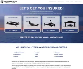 Alexanderaviation.com(Alexander Aviation Insurance) Screenshot