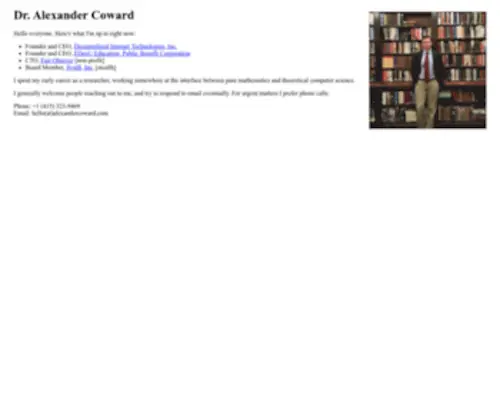 Alexandercoward.com(Alexander Coward) Screenshot