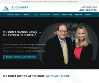 Alexanderinjury.com(San Jose Personal Injury Lawyer) Screenshot