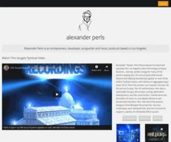 Alexanderperls.com(Alexander Perls) Screenshot