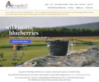 Alexandersblueberries.com(Alexander's Wild Maine Blueberries) Screenshot