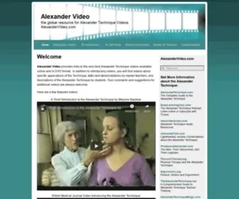 Alexandervideo.com(The global resource for Alexander Technique videos) Screenshot