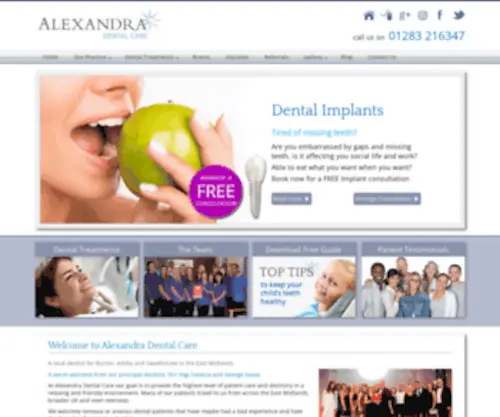Alexandradentalcare.co.uk(Dentist Serving Burton) Screenshot