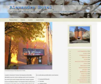 Alexandrahotel.com(Alexandra Hotel) Screenshot