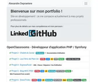 Alexandre-Depraetere.com(Alexandre Depraetere) Screenshot