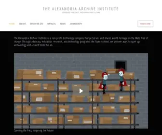 Alexandriaarchive.org(The Alexandria Archive Institute) Screenshot