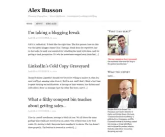 Alexbusson.com(Financial Copywriter) Screenshot