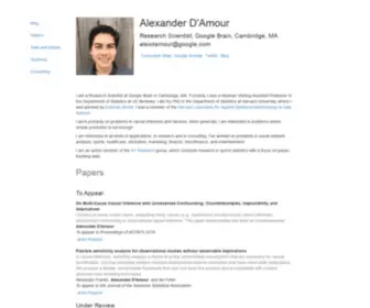 AlexDamour.com(Alexander D'Amour) Screenshot