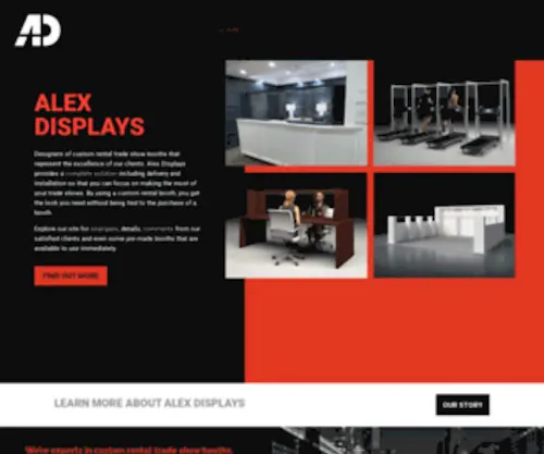 AlexDividers.com(Custom Rental Trade Show Booths) Screenshot