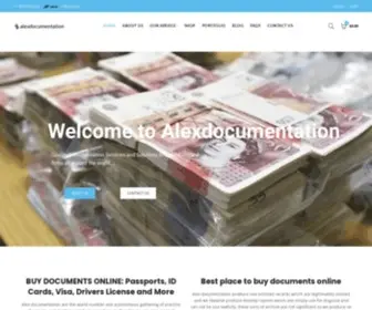 AlexDocumentation.com(Buy real genuine banknotes) Screenshot