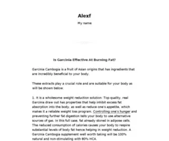 Alexf.name(Garcinia Cambogia) Screenshot