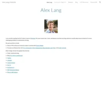 Alexhunterlang.com(Alex Lang's Website) Screenshot
