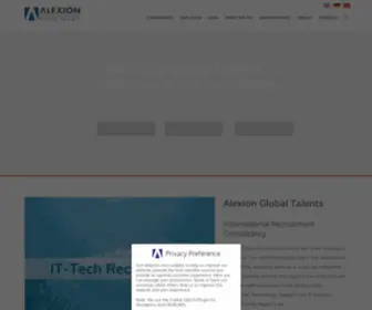 Alexiontalent.com(Alexion Global Talents) Screenshot