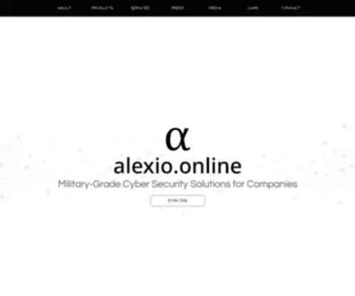 Alexio.online(The home of cyber security products and services) Screenshot