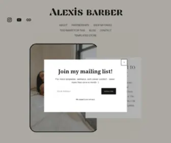 Alexisbarber.com(Alexis Barber) Screenshot