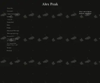 Alexpeak.com(The Wonderful World of Alex Peak) Screenshot