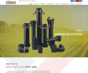 Alexpipesindia.com(Leading Industrial HDPE & PVC Pipe Manufacturer) Screenshot