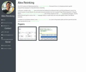 Alexreinking.com(Alex Reinking) Screenshot