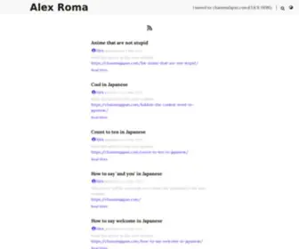 Alexroma.com(Alex Roma) Screenshot