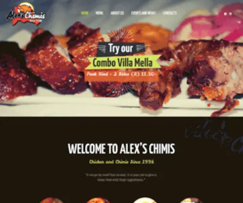 Alexschimisrestaurant.com(Alex's Chimis Restaurant) Screenshot