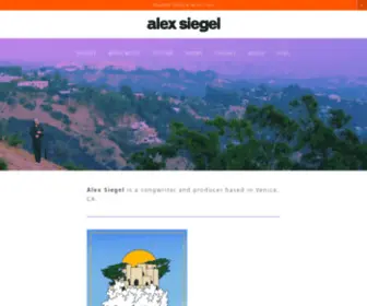 Alexsiegel.com(The music of Alex Siegel) Screenshot