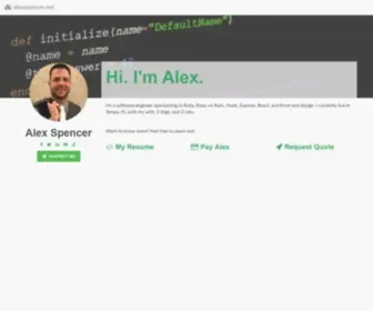 Alexspencer.net(Home Page) Screenshot
