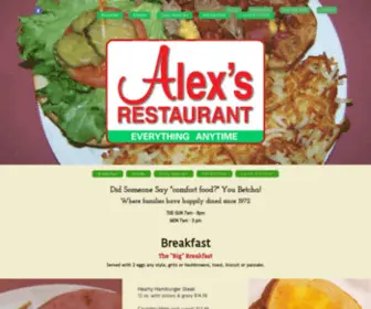 Alexsrestaurants.com(Alex's Restaurant) Screenshot