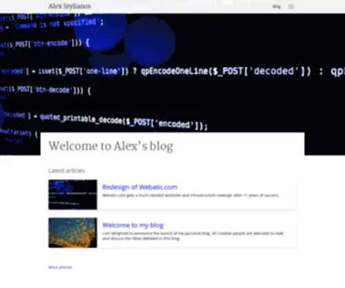 Alexstylianos.com(Alex Stylianos) Screenshot