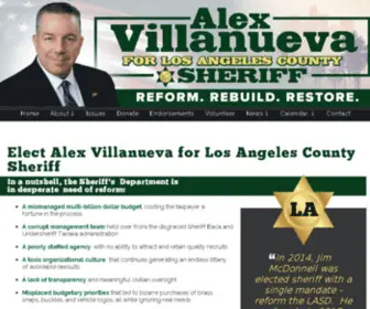 Alexvillanueva.org(Reelect Sheriff Alex Villanueva) Screenshot