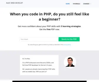 Alexwebdevelop.com(Improve your PHP Programming Skills) Screenshot