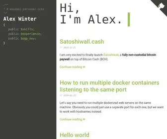 Alexwinter.me(A minimal personal site) Screenshot