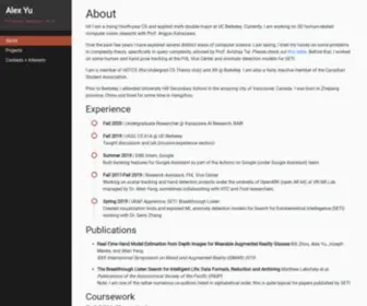 Alexyu.net(Alex Yu's Website) Screenshot