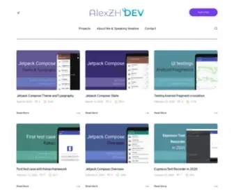 Alexzh.com(Mobile development with Alex) Screenshot