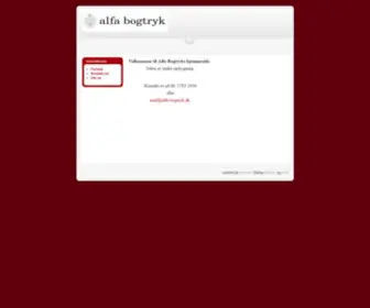 Alfa-Bogtryk.dk(Velkommen til forsiden) Screenshot