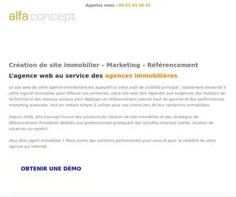 Alfa-Concept.com(Alfa Concept : Marketing & Site internet pour agence immobilière) Screenshot